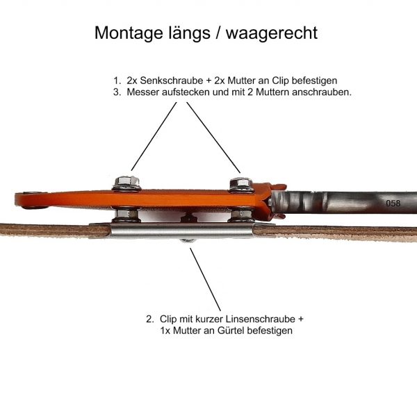 MMB Clip längs montiert